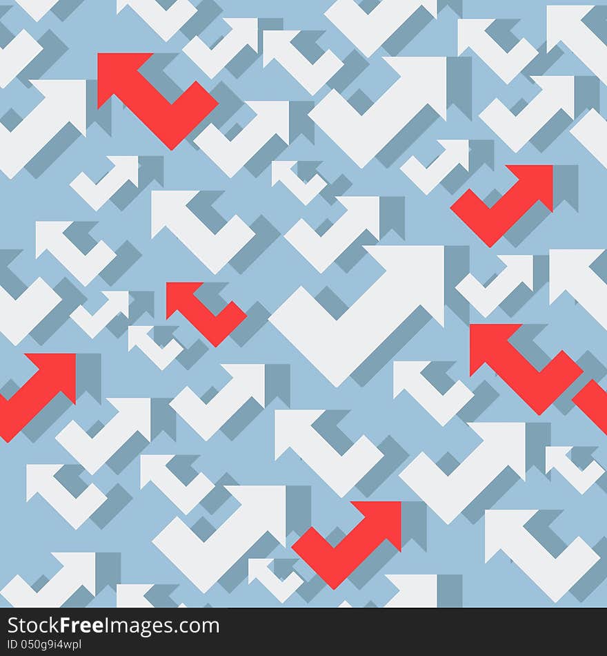 Vector seamless pattern with arrows