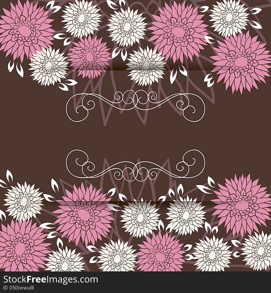 Bright  background with flowers