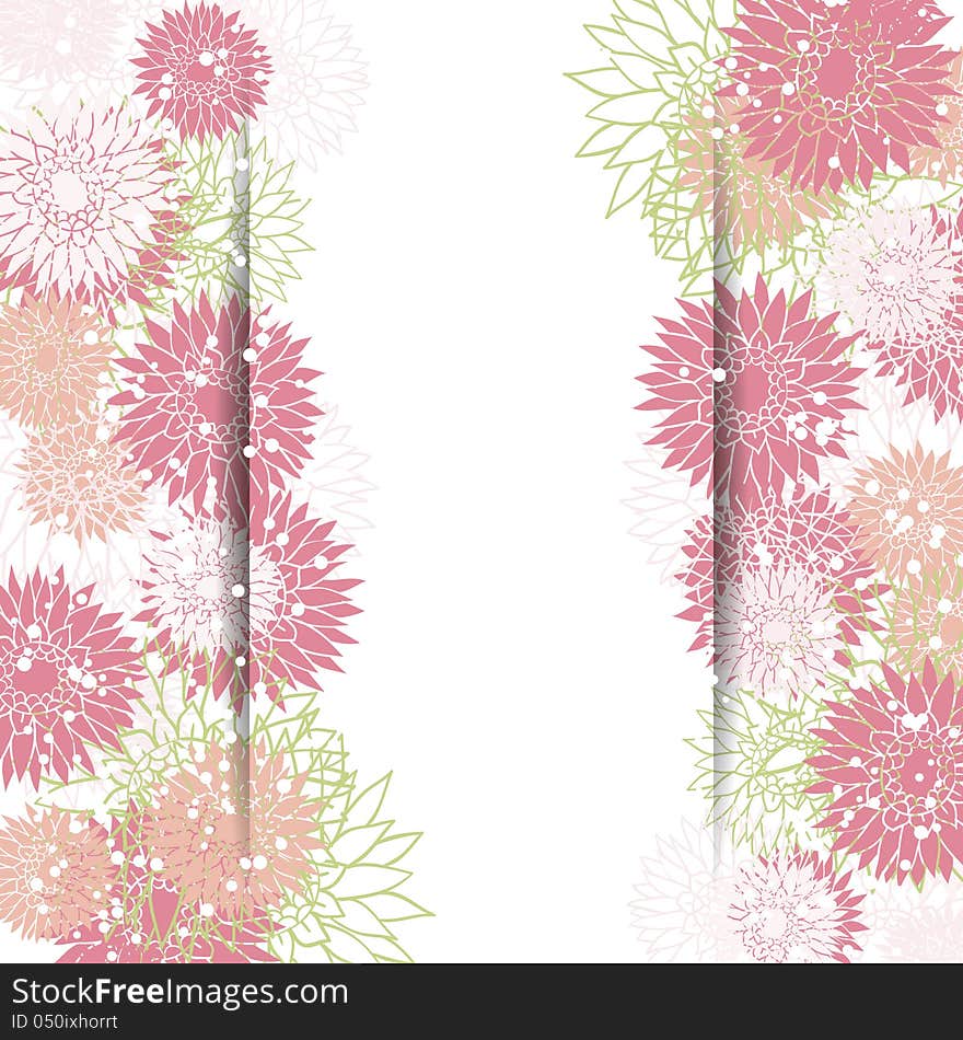 Bright  background with flowers