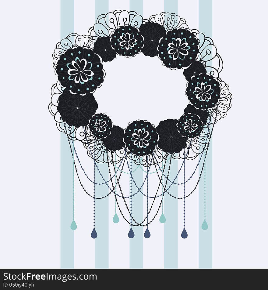 Vector background with flowers for wedding and invitation