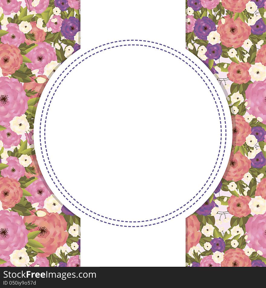 Vector background with flowers for wedding and invitation