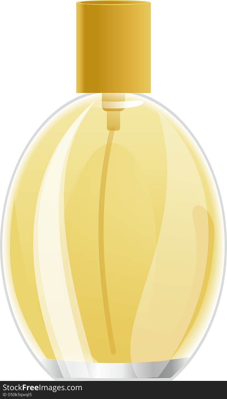 Glass bottle for perfume on a white background. Glass bottle for perfume on a white background