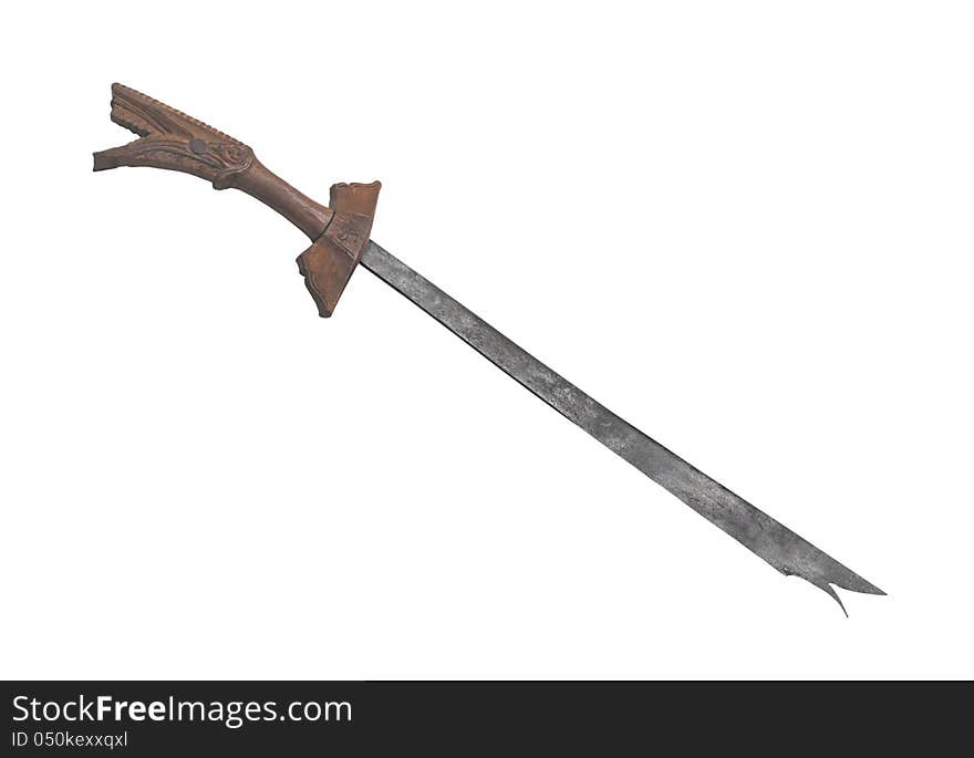 Traditional  Primitive Sword Isolated.