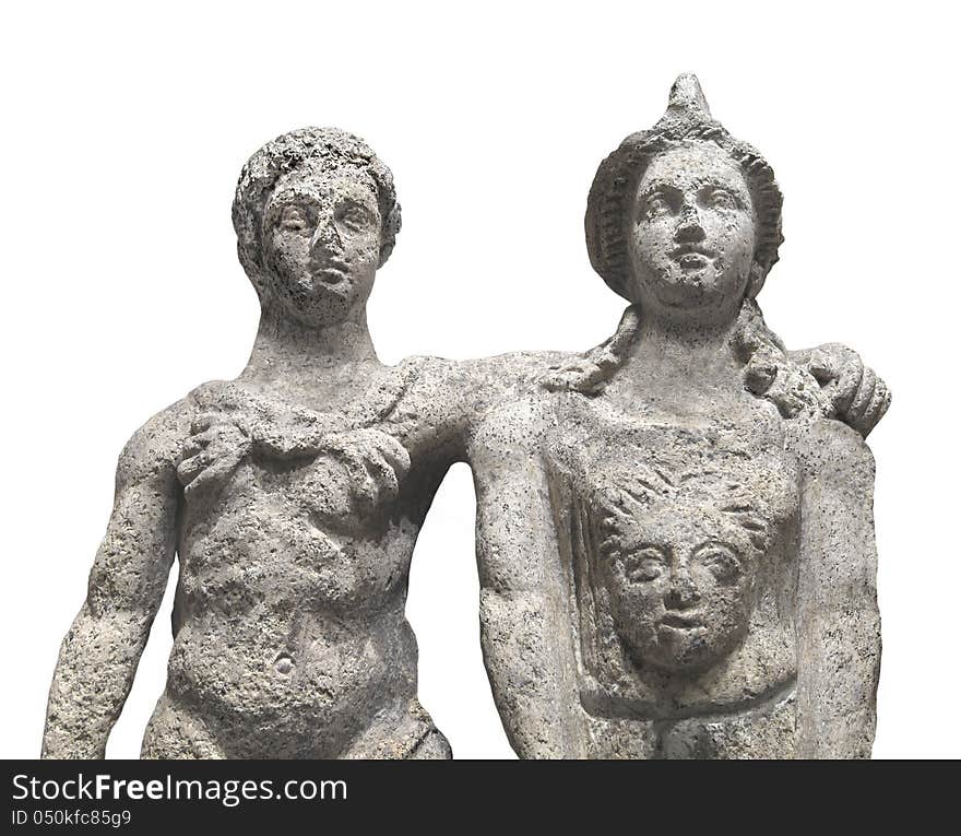 Ancient Statue Of A Couple .