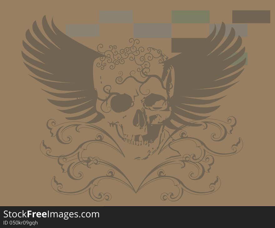 Art Skull Pattern Tattoo