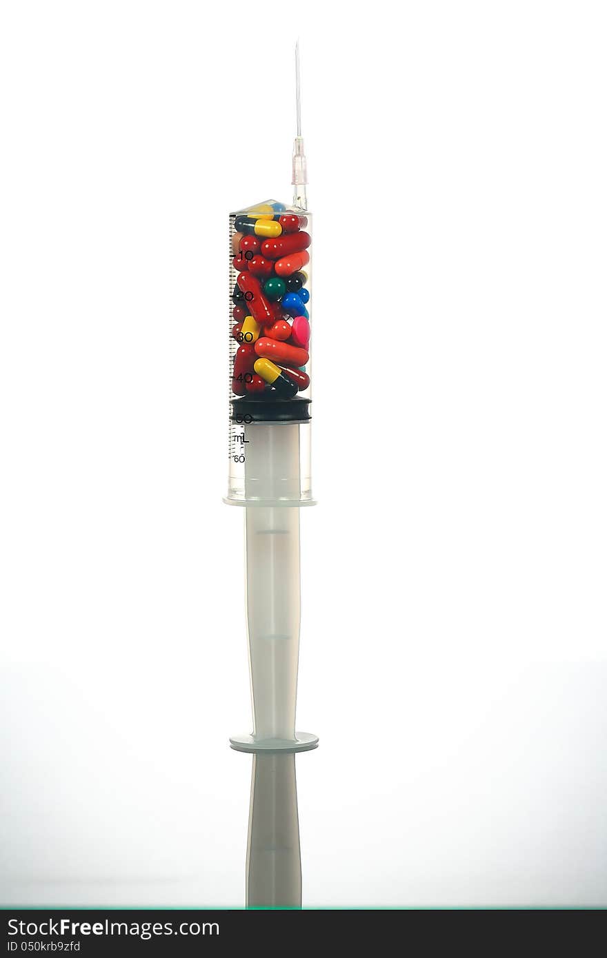 Syringe and drug