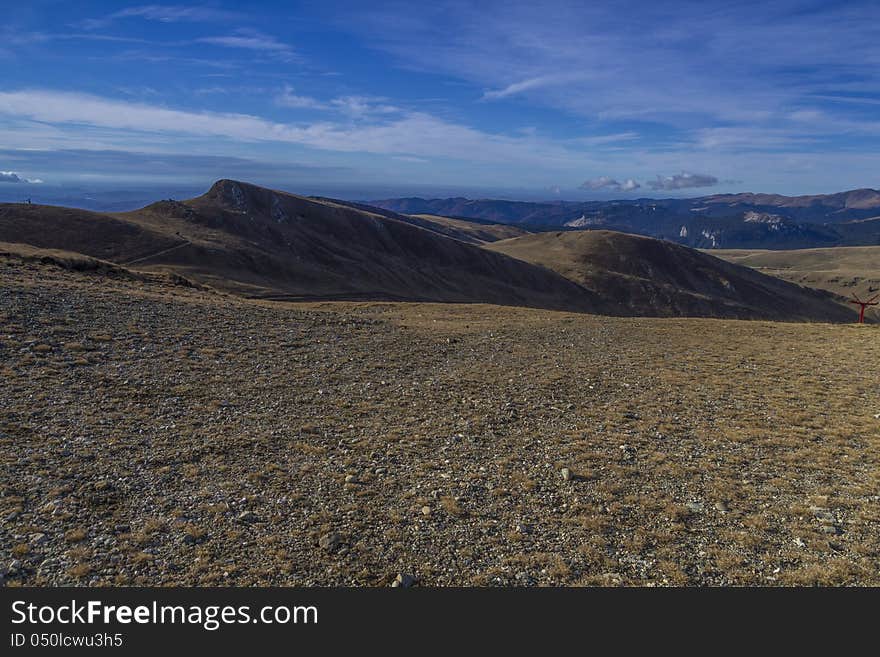 Seasonal view in sinaia mountains, romania