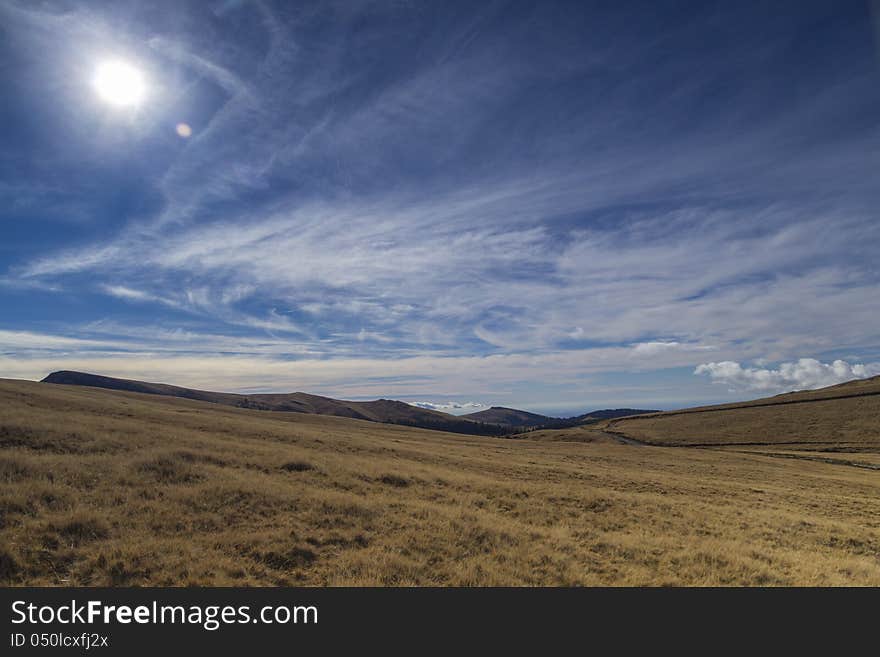 Distant mountains