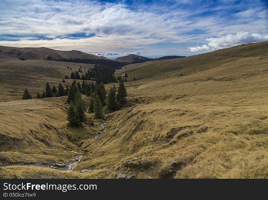 Small creek in sinaia mountains, romania