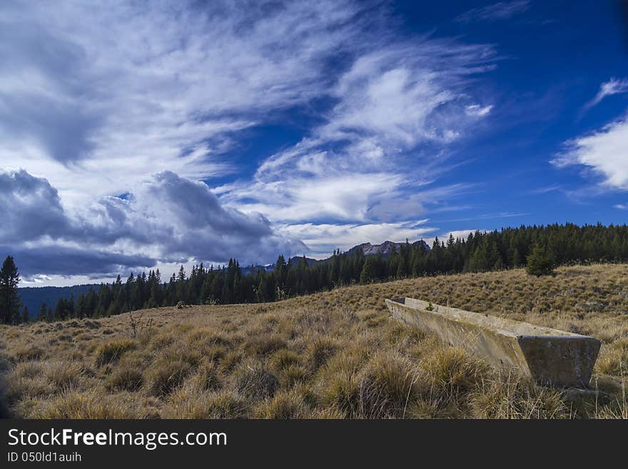 Seasonal view in sinaia mountains, romania