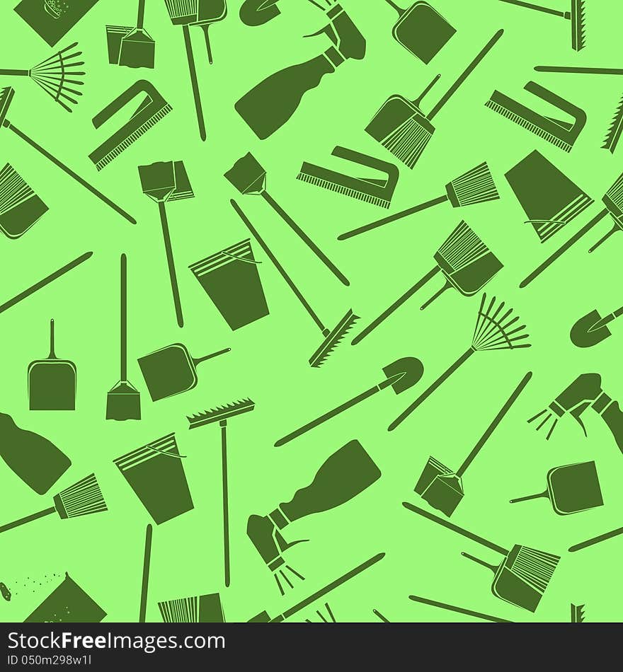 Vector cleaning seamless pattern. This is file of EPS8 format.