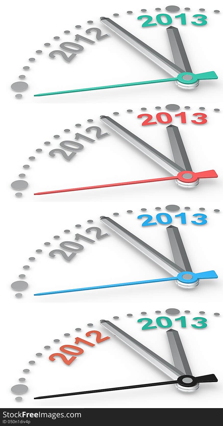 Abstract clock counting down from 2012 to 2013. Emerald Green, orange and blue versions. Abstract clock counting down from 2012 to 2013. Emerald Green, orange and blue versions.