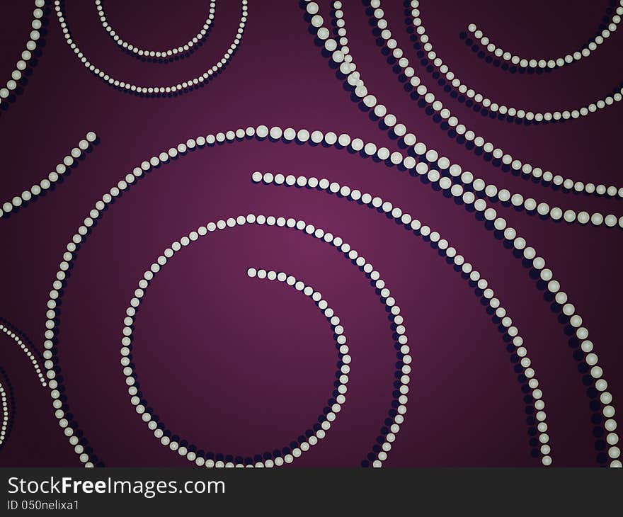 Beads On Purple Background