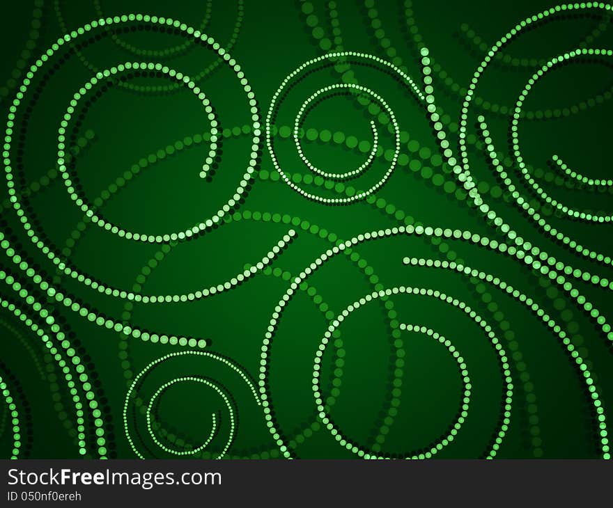 Green Swirls From Circles