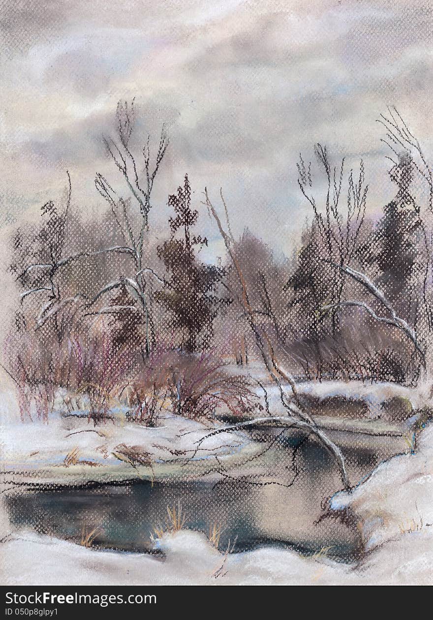 Stream in the winter