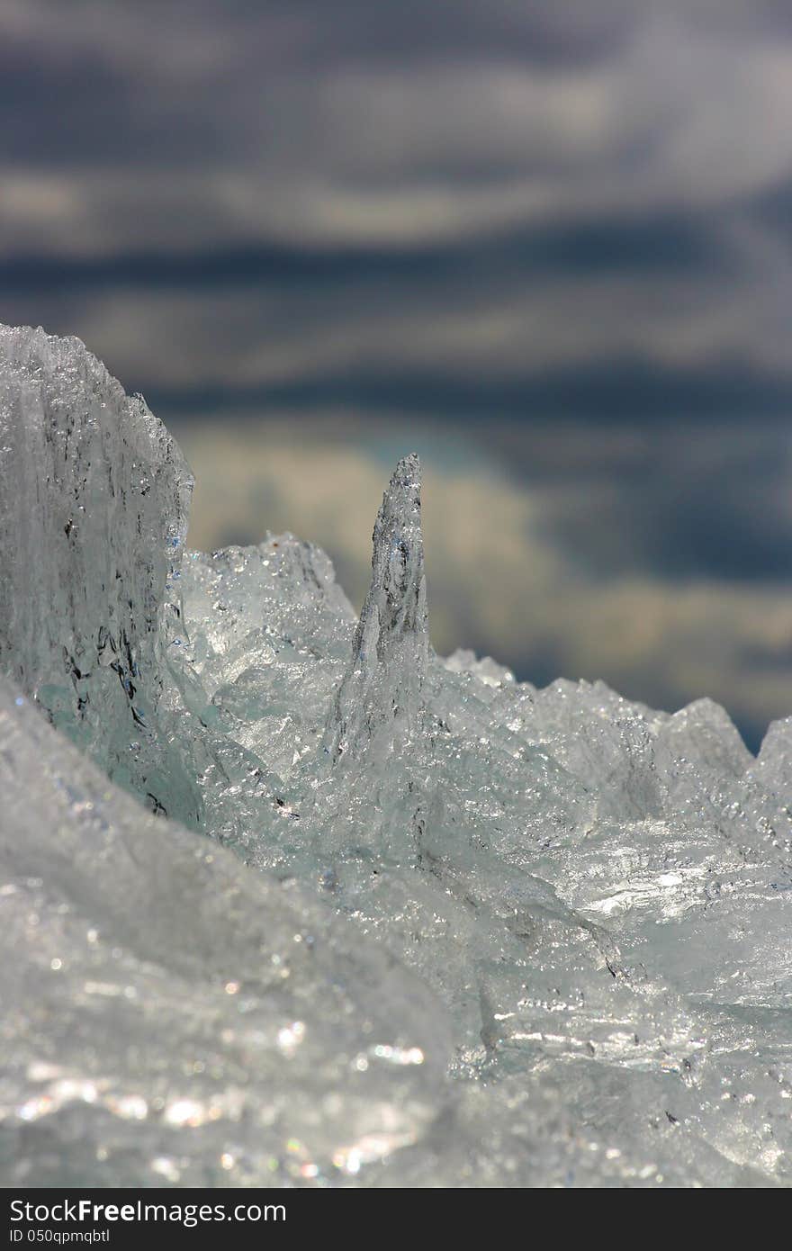 Ice pushed up on the shores of Cold Lake. Ice pushed up on the shores of Cold Lake.