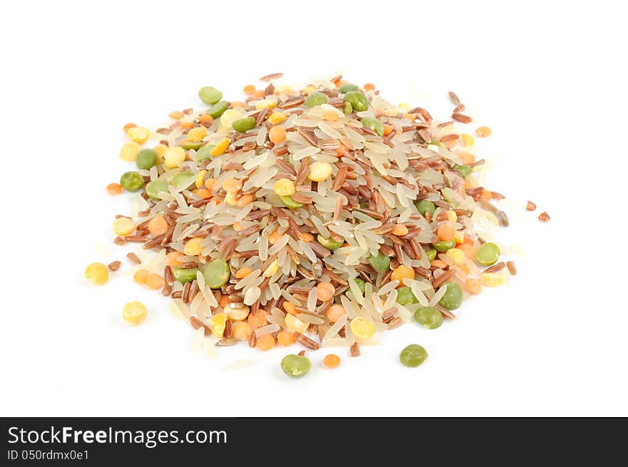 Pile of Rice and Legume Mix