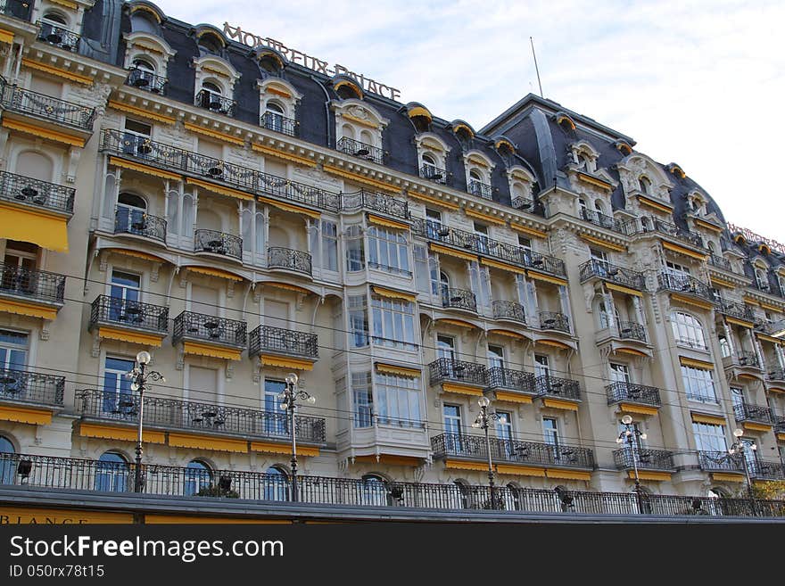 View of Montreux, Switzerland, Central Europe, autumn