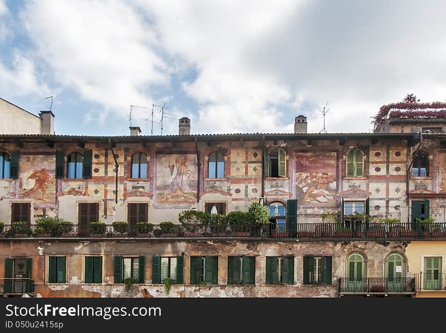 Medieval Building In Verona