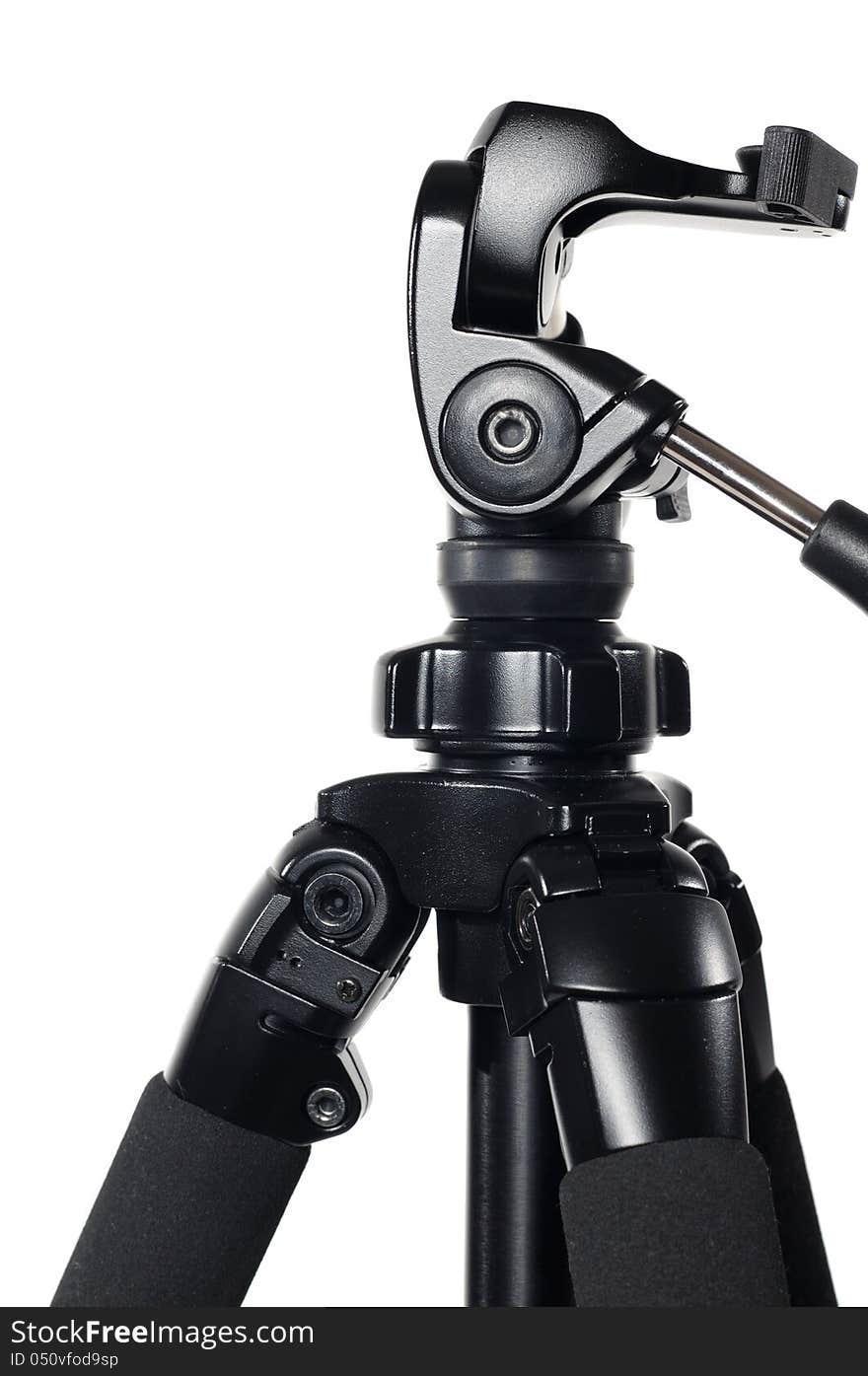 Camera Tripod on White Background