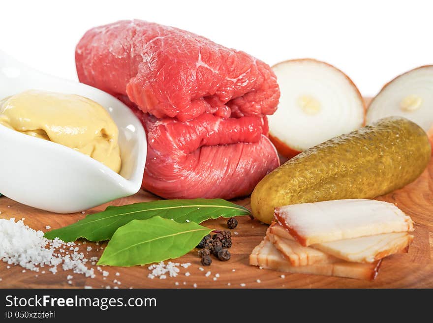 Fresh Ingredients For Beef Roulade