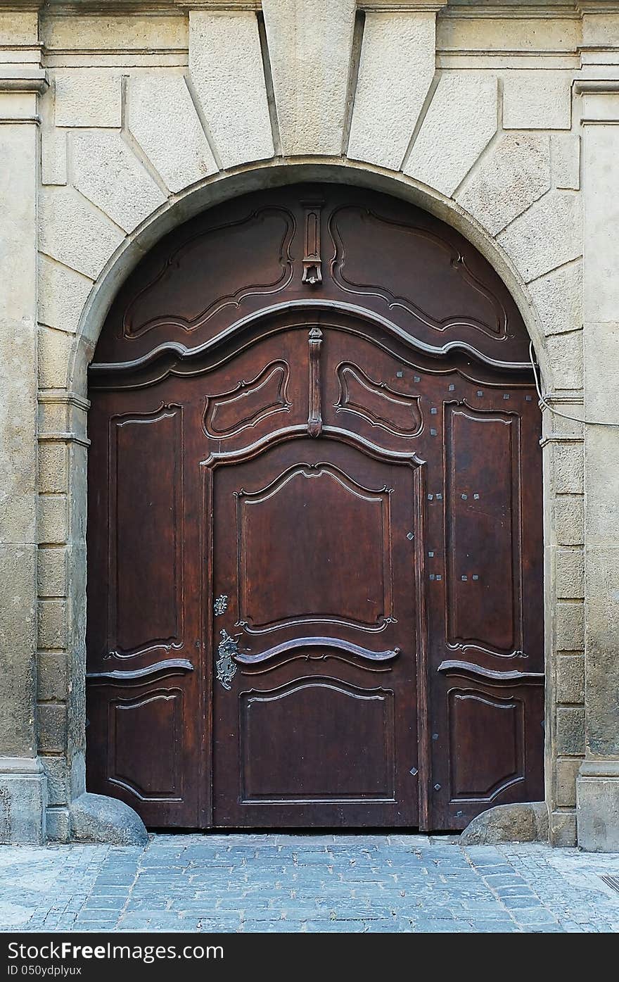 Picture of a solid wooden door. Picture of a solid wooden door