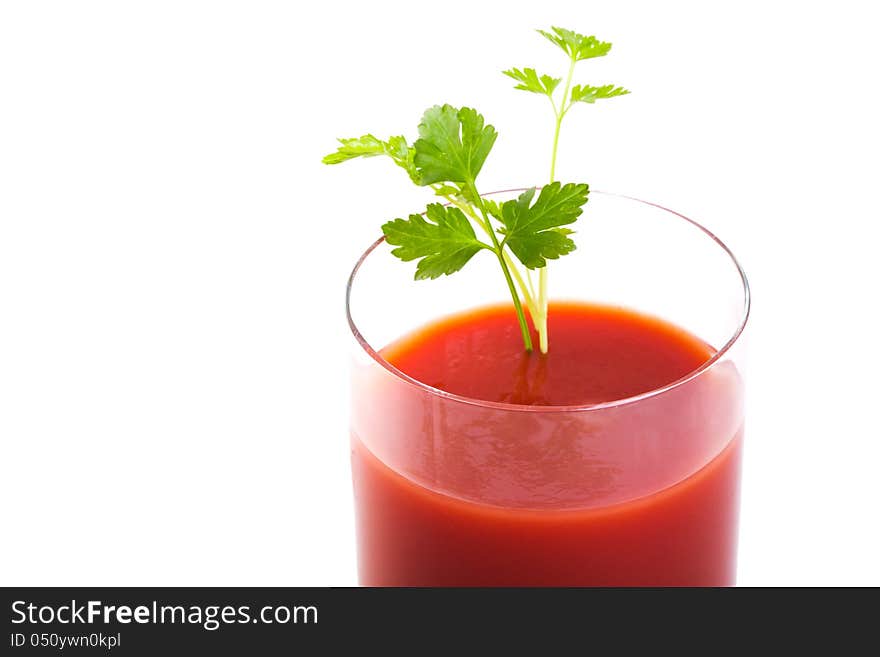 Freshly blended tomato juice