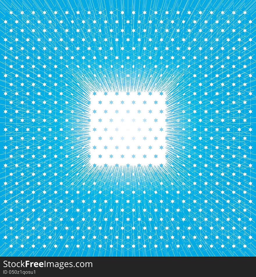 Abstract stars on blue background.vector