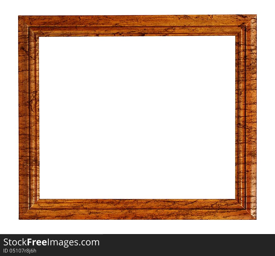 Veneered Wooden Frame Isolated On White