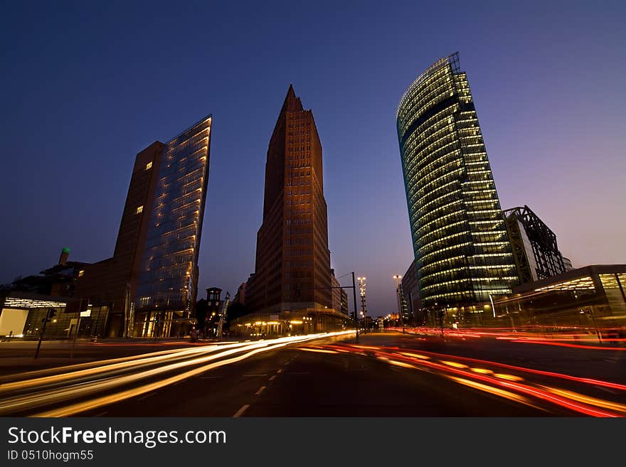 Modern architecture to potsdamer place in Berlin. Modern architecture to potsdamer place in Berlin