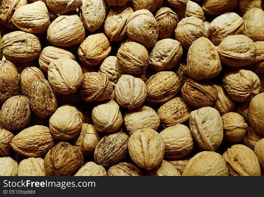 Heap of walnuts