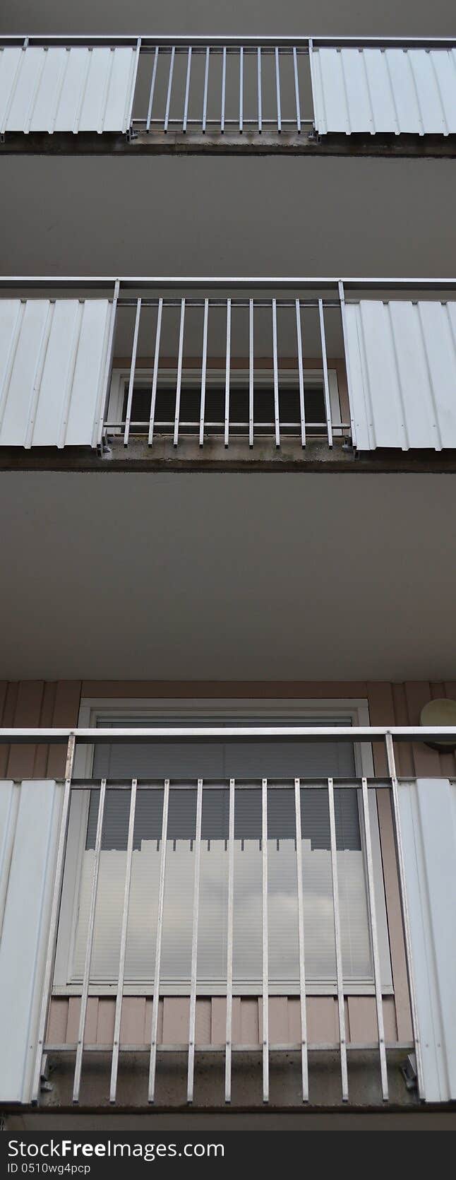 Balconies on a apartment building