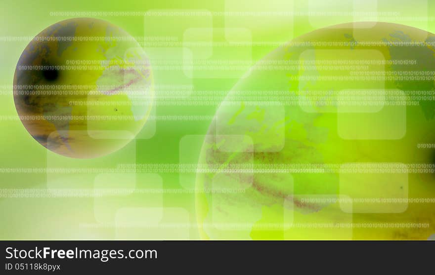 Abstract world technology background