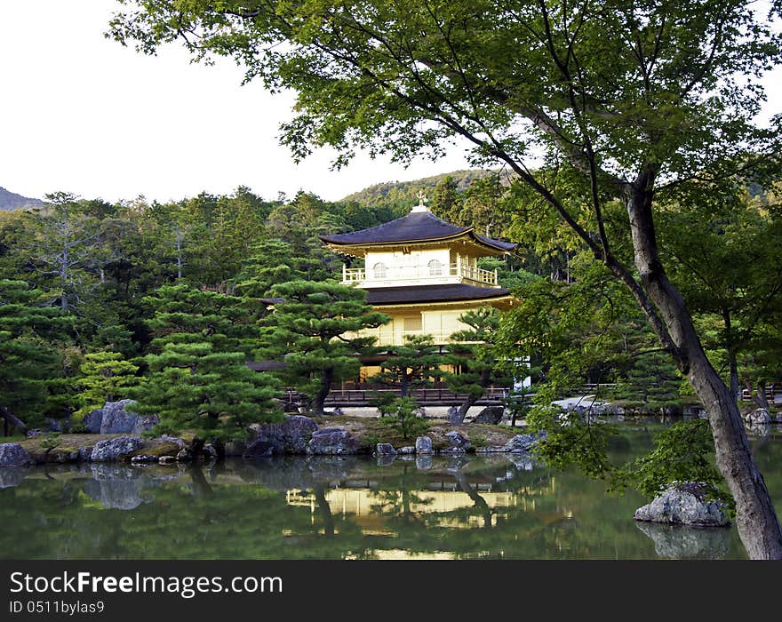 Kinkakuji in autumn season at Kyoto, Japan.