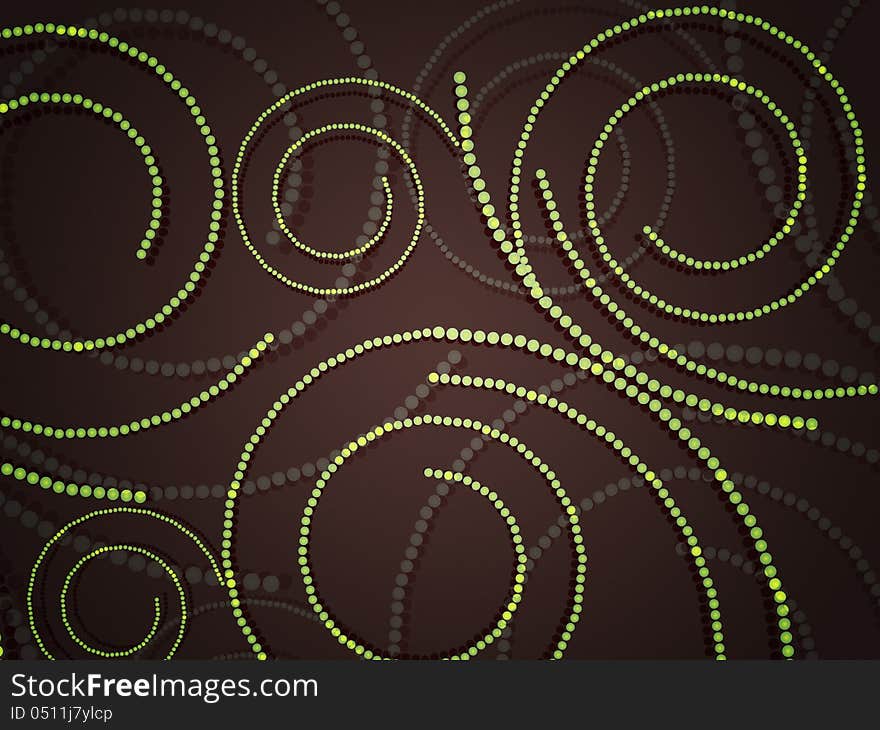 Green Swirls From Circles