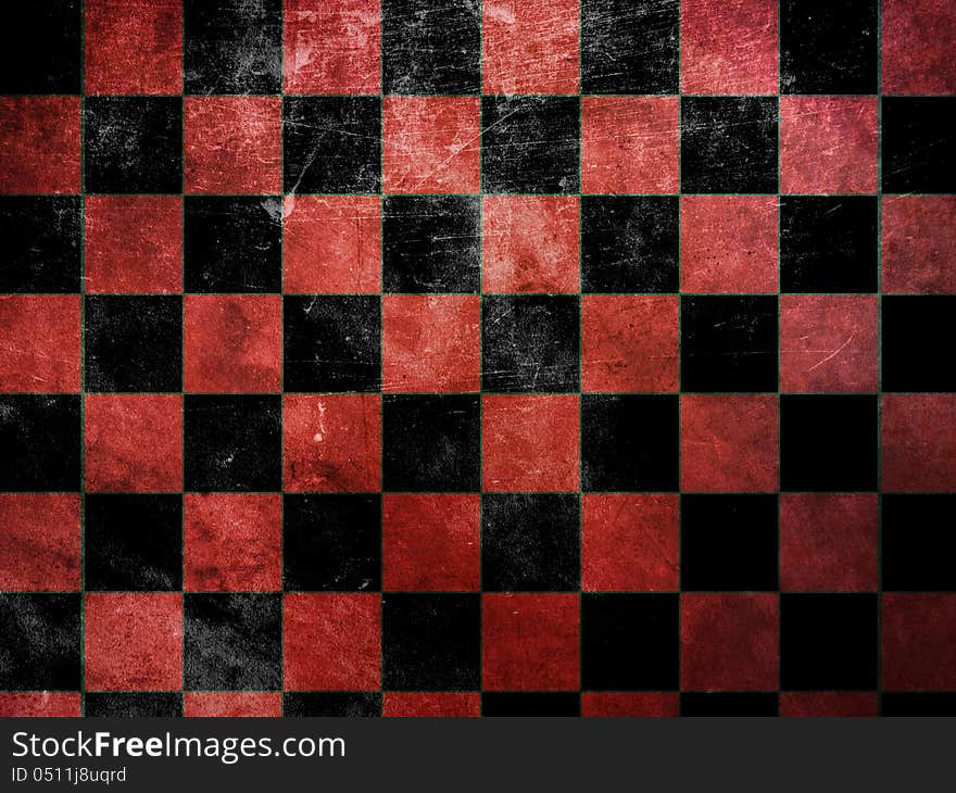 Illustration of grunge texture of red checkered board background. Illustration of grunge texture of red checkered board background.