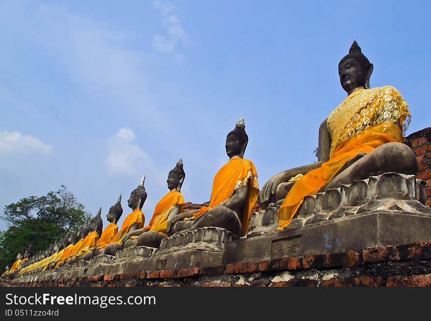 Ancient Buddha Image Line Up