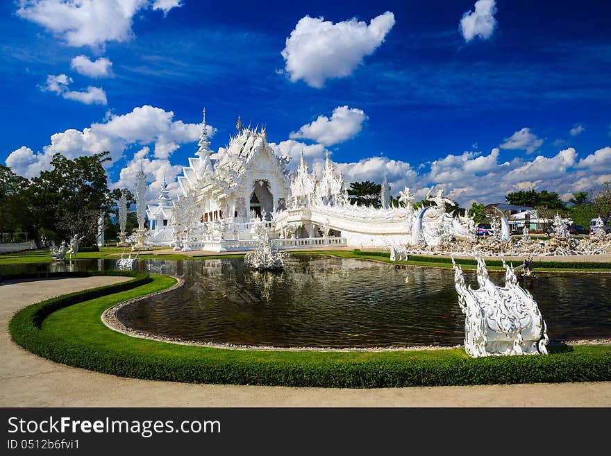 Wat Rongkun - The white temple in Chiangrai , Thailand