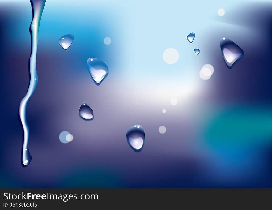 Realistic Raindrops on a Moistered Window. Realistic Raindrops on a Moistered Window