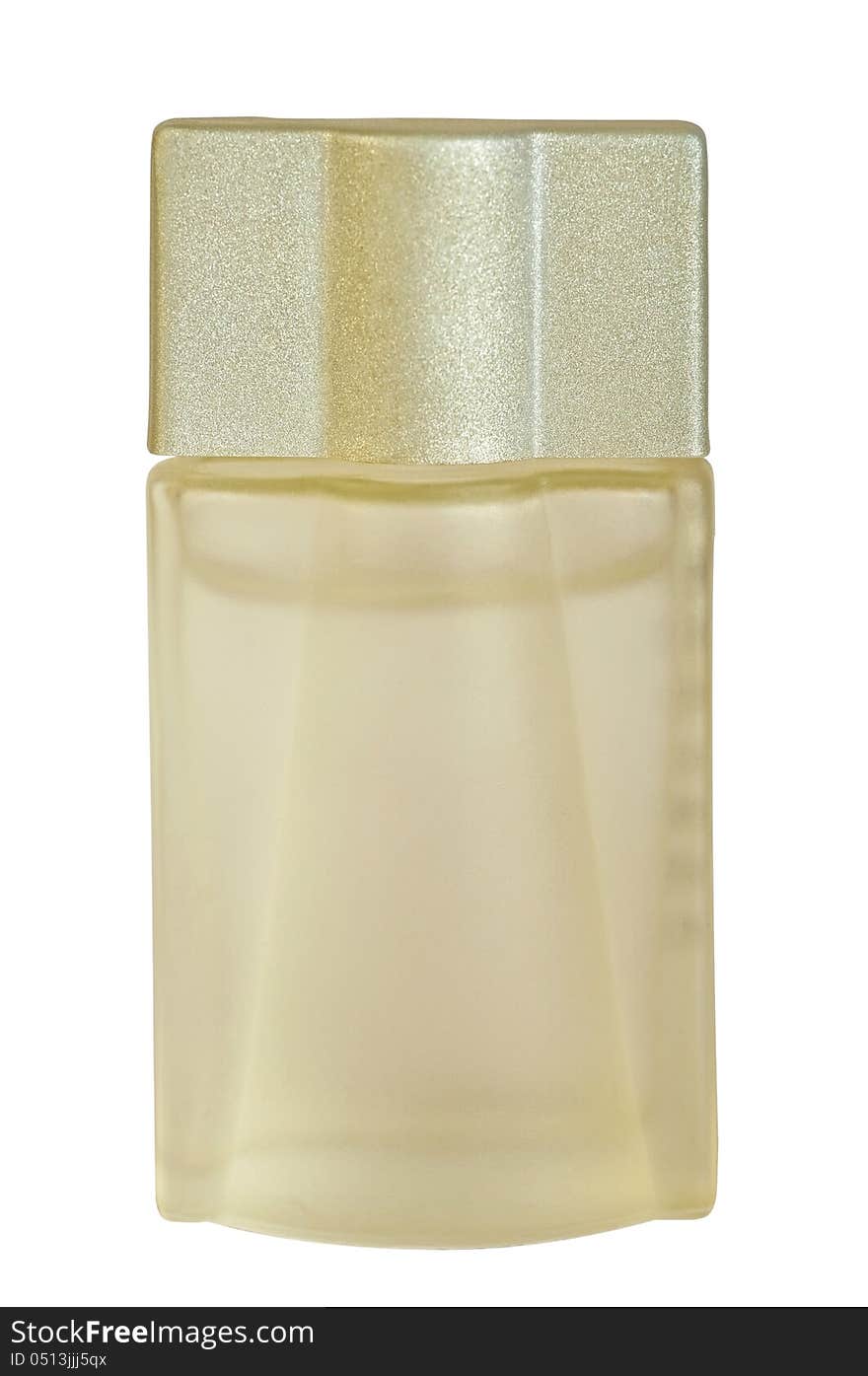 Perfume bottle on white background