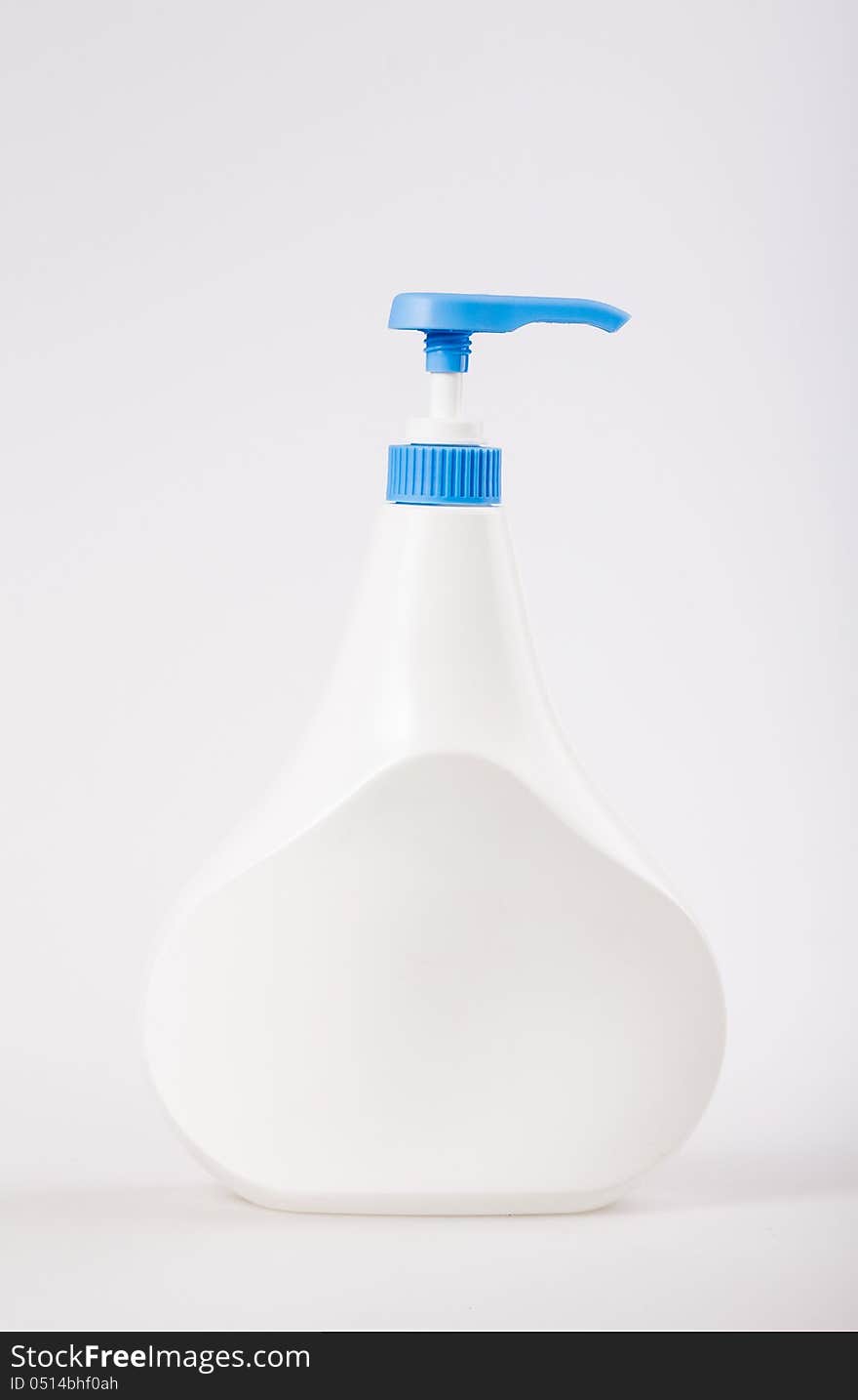 White Plastic Bottle on white background