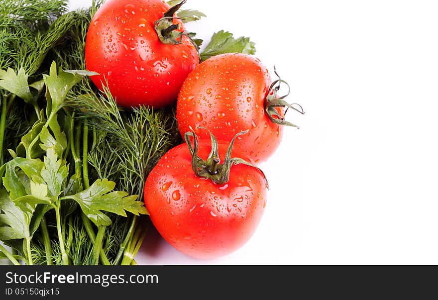 Ripe Tomatoes In Drops