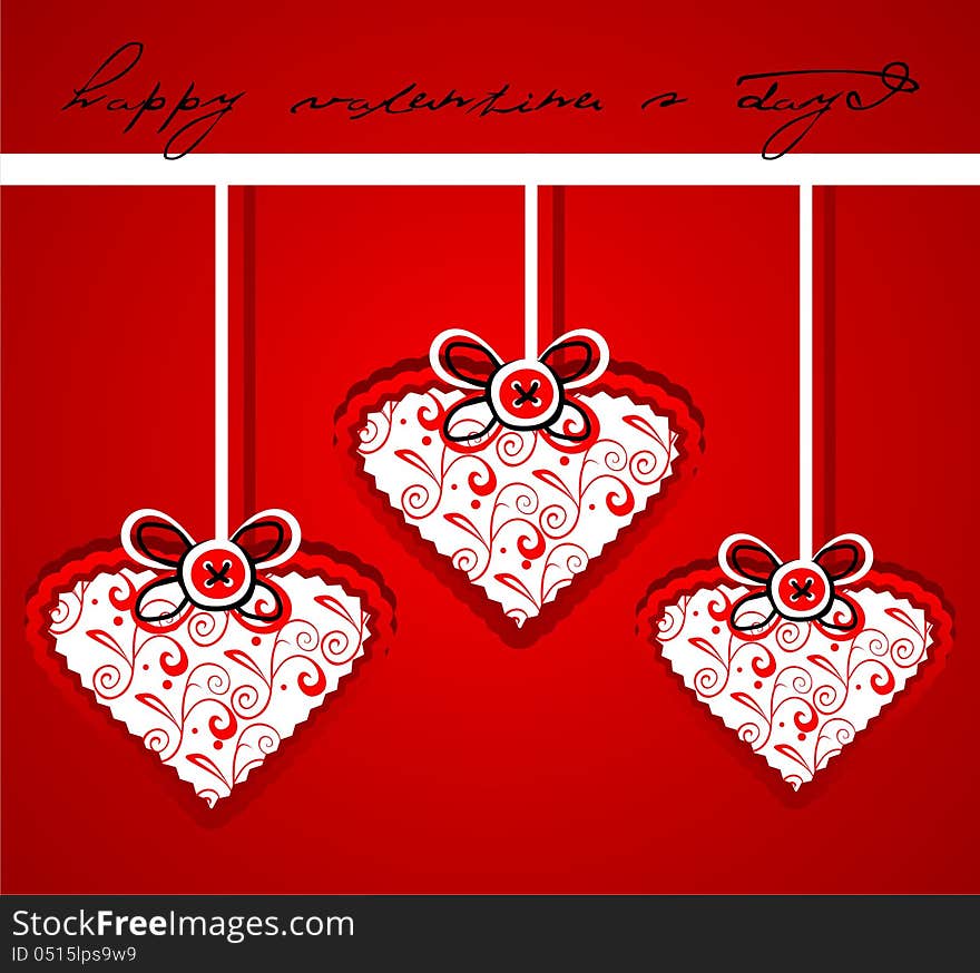 Gift background with heart's shapes. Gift background with heart's shapes