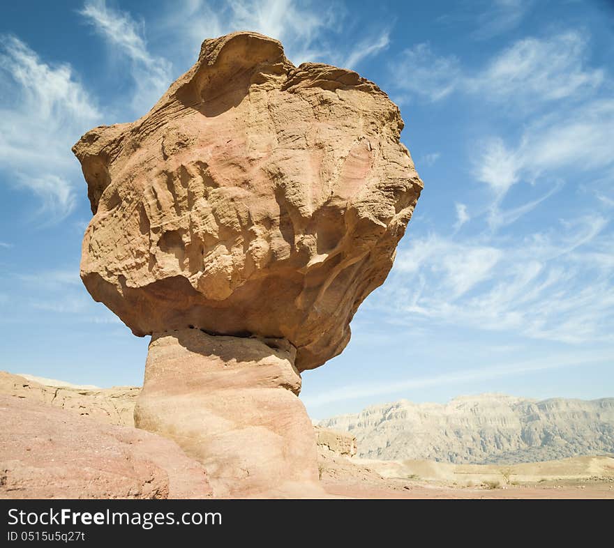 Mushroom Stone In Timna Park