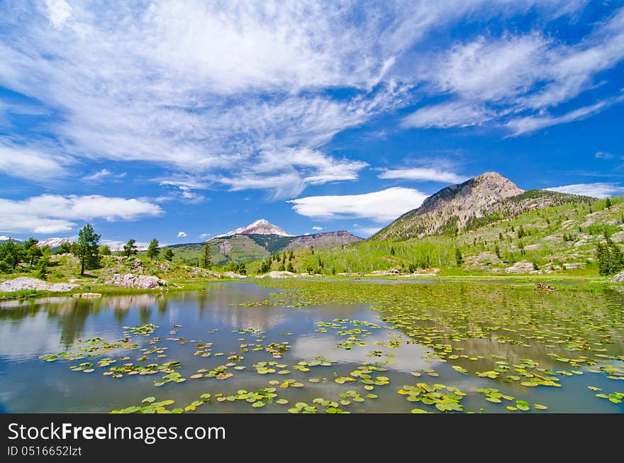 Beaver Lagoon in the San Juan Mountains in Colorado