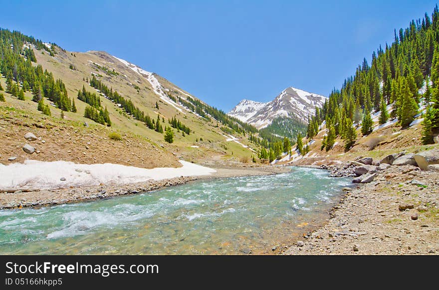 A Mountain Stream in the San Juan Mountains of Colorado