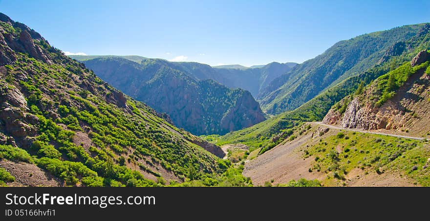 A Mountain Valley in the Foothills of the San Juan Mountains of Colorado.