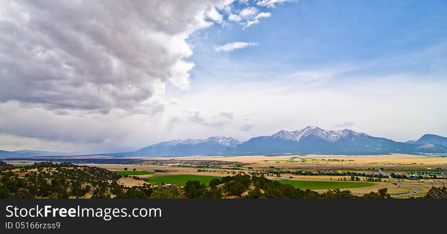 Rural Farming Valley in Colorado