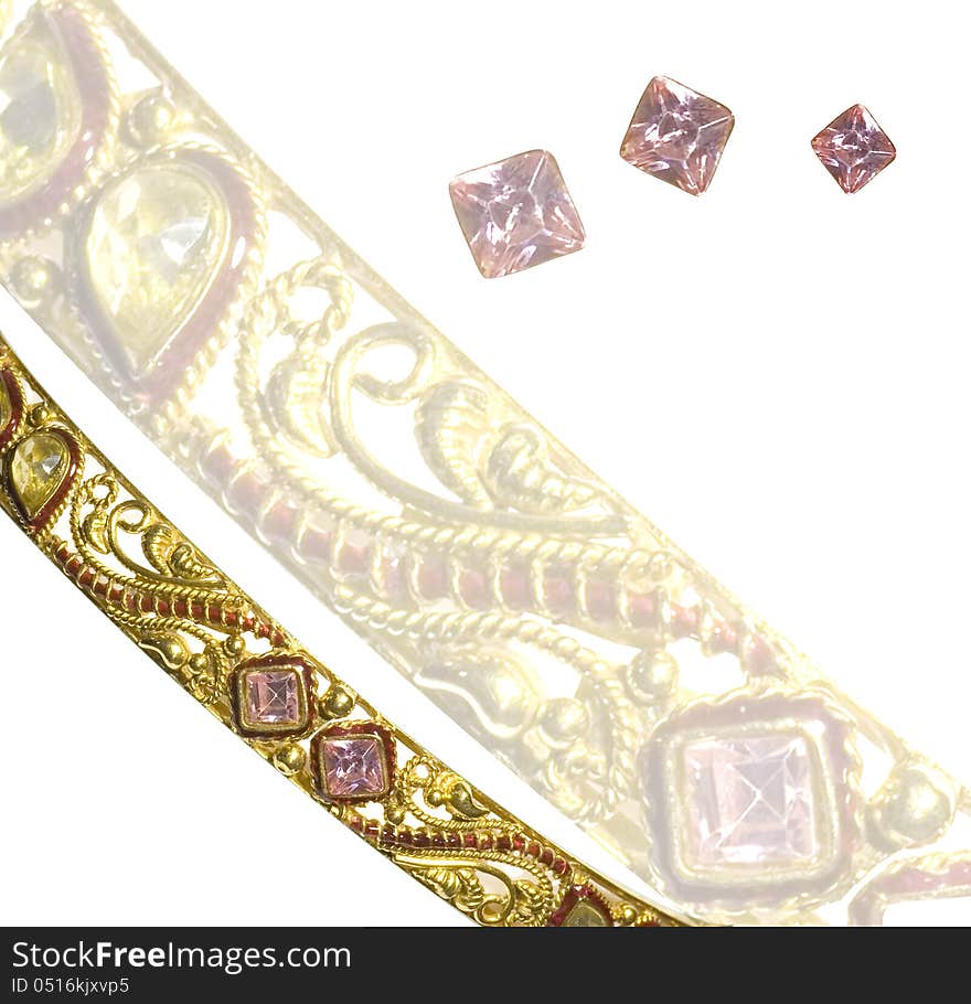 Pink diamond bangle