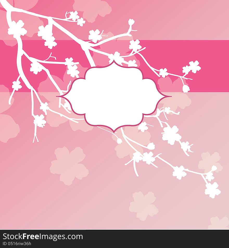 Cherry blossom background illustration design. Cherry blossom background illustration design